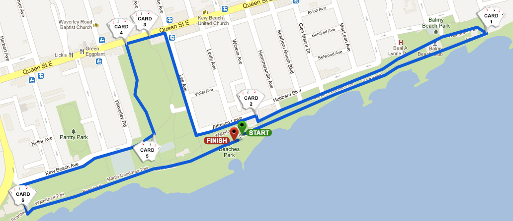 Toronto Poker Walk Route
